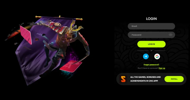 Log in to Spin Samurai Casino